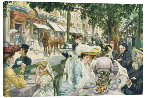Canvas print Breakfast on the Alte Wiese in Karlsbad