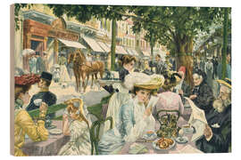 Obraz na drewnie Breakfast on the Alte Wiese in Karlsbad - Edward Cucuel
