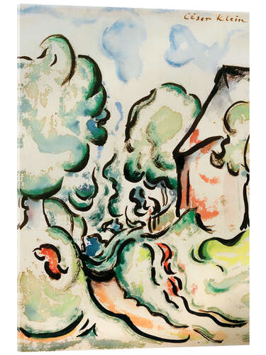 Obraz na szkle akrylowym Landscape with House and Path, 1912