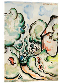 Obraz na szkle akrylowym Landscape with House and Path, 1912 - César Klein