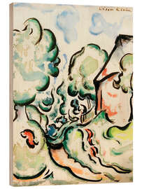 Cuadro de madera Landscape with House and Path, 1912 - César Klein