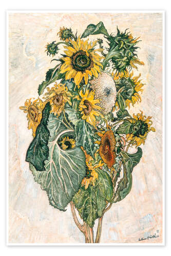 Poster Sunflower Still Life - Julius Hüther
