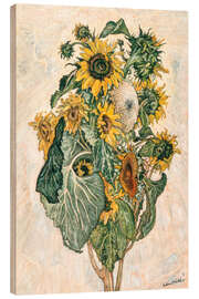 Holzbild Sonnenblumenstillleben - Julius Hüther
