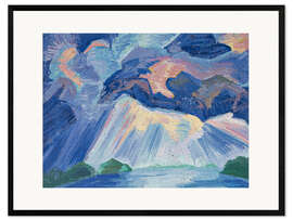 Stampa artistica con cornice Blue Lake and Sky, 1923