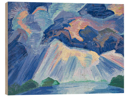 Cuadro de madera Blue Lake and Sky, 1923