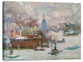 Lærredsbillede The Large Shipyard - Edward Cucuel