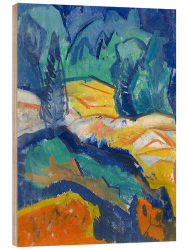Holzbild Landschaftsstudie