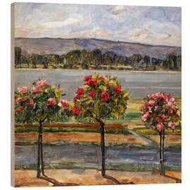 Holzbild Hochstammrosen am Chiemsee - Paul Dahlen, 1911