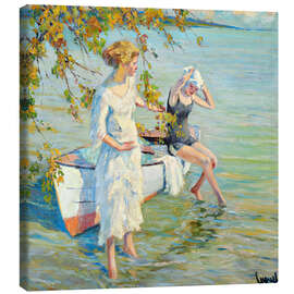 Leinwandbild Am Badeplatz - Edward Cucuel