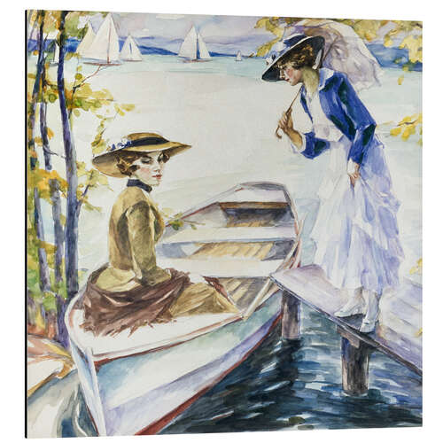 Aluminium print Two women on the jetty