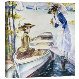 Canvas print Two women on the jetty