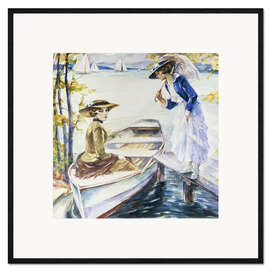 Gerahmter Kunstdruck Zwei Frauen am Steg