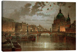Tableau sur toile Moonlit night over Berlin - Ernst Hugo Lorenz-Murowana