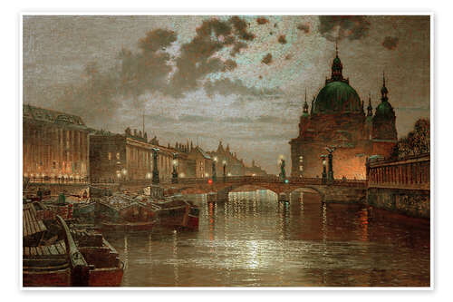 Plakat Moonlit night over Berlin - Ernst Hugo Lorenz-Murowana