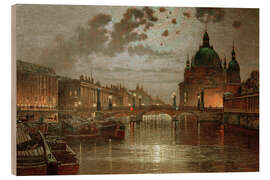 Quadro de madeira Moonlit night over Berlin - Ernst Hugo Lorenz-Murowana