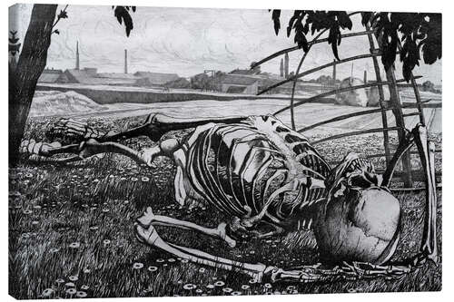 Lerretsbilde Skeleton in the Grass, 1898