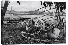 Lerretsbilde Skeleton in the Grass, 1898 - Richard Müller