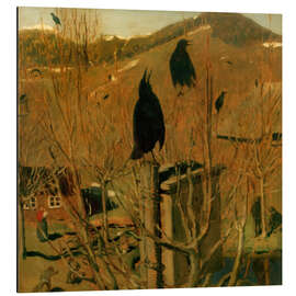 Tableau en aluminium Singing Starlings - Albert Haueisen, 1903