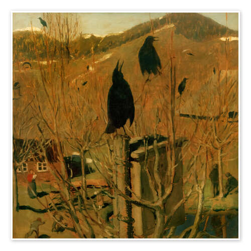 Poster Singing Starlings - Albert Haueisen, 1903