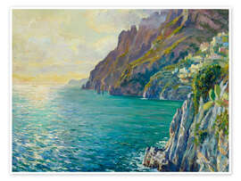 Wall print Evening atmosphere in Positano - Edward Cucuel