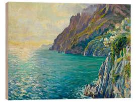 Tableau en bois Evening atmosphere in Positano - Edward Cucuel