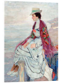 Akrylglastavla Lady on the jetty