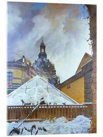 Akrylbilde View from the studio of the Frauenkirche, 1929 - Richard Müller