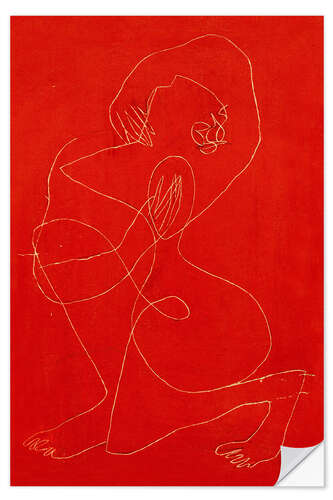 Muursticker Femme agenouillée (Kneeling Woman), 1947