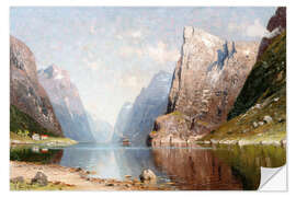 Wandsticker Heller Sommertag am Fjord - Elisabeth Grüttefien-Kiekebusch