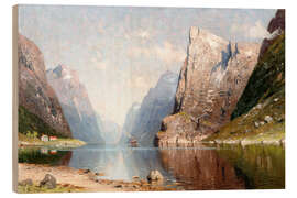 Obraz na drewnie Bright Summer Day on the Fjord - Elisabeth Grüttefien-Kiekebusch
