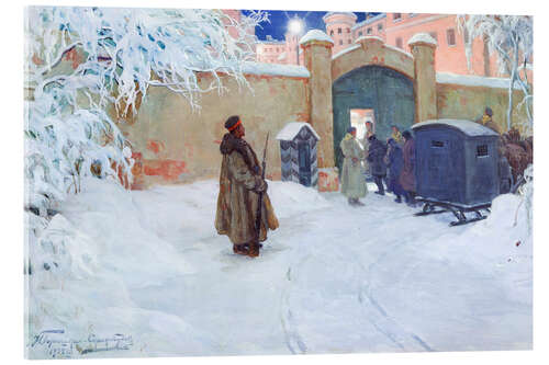 Acrylglasbild Die Ankunft der Häftlinge im Gefängnis, 1932
