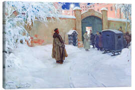 Canvas print The arrival of the prisoners in the prison, 1932 - Ivan Silych Goriuschkin-Sorokopudov