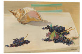 Acrylglasbild Muscheln und Trauben