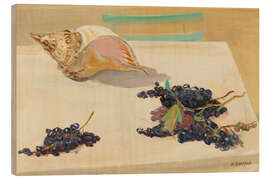 Tableau en bois Coquilles et raisins - Maurice Barraud