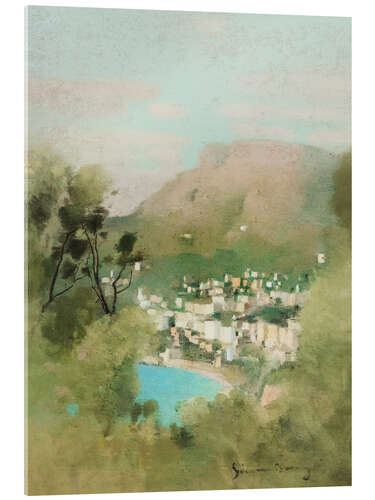 Cuadro de metacrilato View of Monte Carlo through the olive trees, 1933