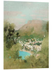 Cuadro de metacrilato View of Monte Carlo through the olive trees, 1933 - Simon Albert Bussy
