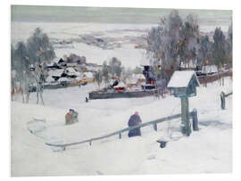 Hartschaumbild Winterabend