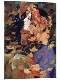 Acrylic print Portrait of Vissinskaya, 1914 - Ivan Silych Goriuschkin-Sorokopudov