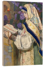 Cuadro de madera The Virgin in Prayer - Ivan Silych Goriuschkin-Sorokopudov