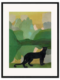 Plakat artystyczny premium w ramie The Black Panther