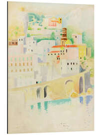 Tableau en aluminium Atrani, Costiera Amalfitana - Simon Albert Bussy