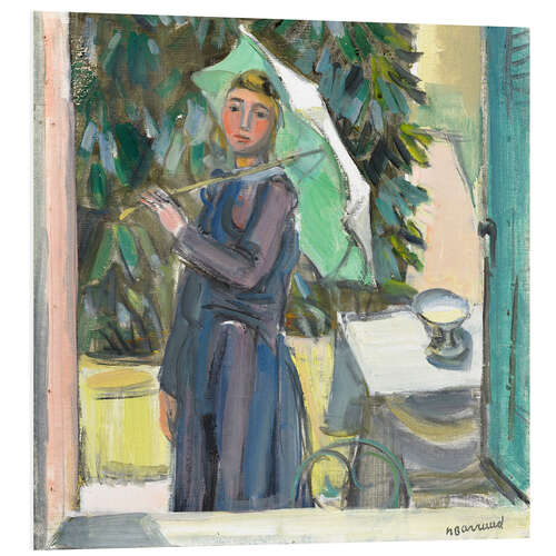 Foam board print Small figure at the window