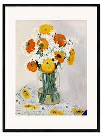 Gerahmter Kunstdruck Blumen in einer Vase