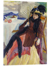 Acrylglasbild Dame mit einem Sonnenschirm