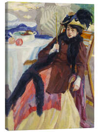 Tableau sur toile Lady with a parasol - Edward Cucuel