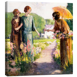 Leinwandbild Picking Flowers - Edward Cucuel