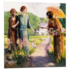 Hartschaumbild Picking Flowers