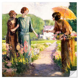 Wandsticker Picking Flowers