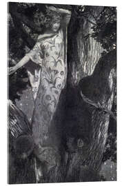 Acrylglasbild Junge Dryade balanciert in den Ästen der Baumkrone - Elizabeth Shippen Green