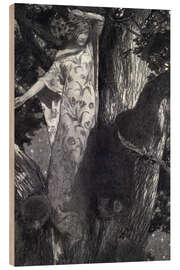 Holzbild Junge Dryade balanciert in den Ästen der Baumkrone - Elizabeth Shippen Green